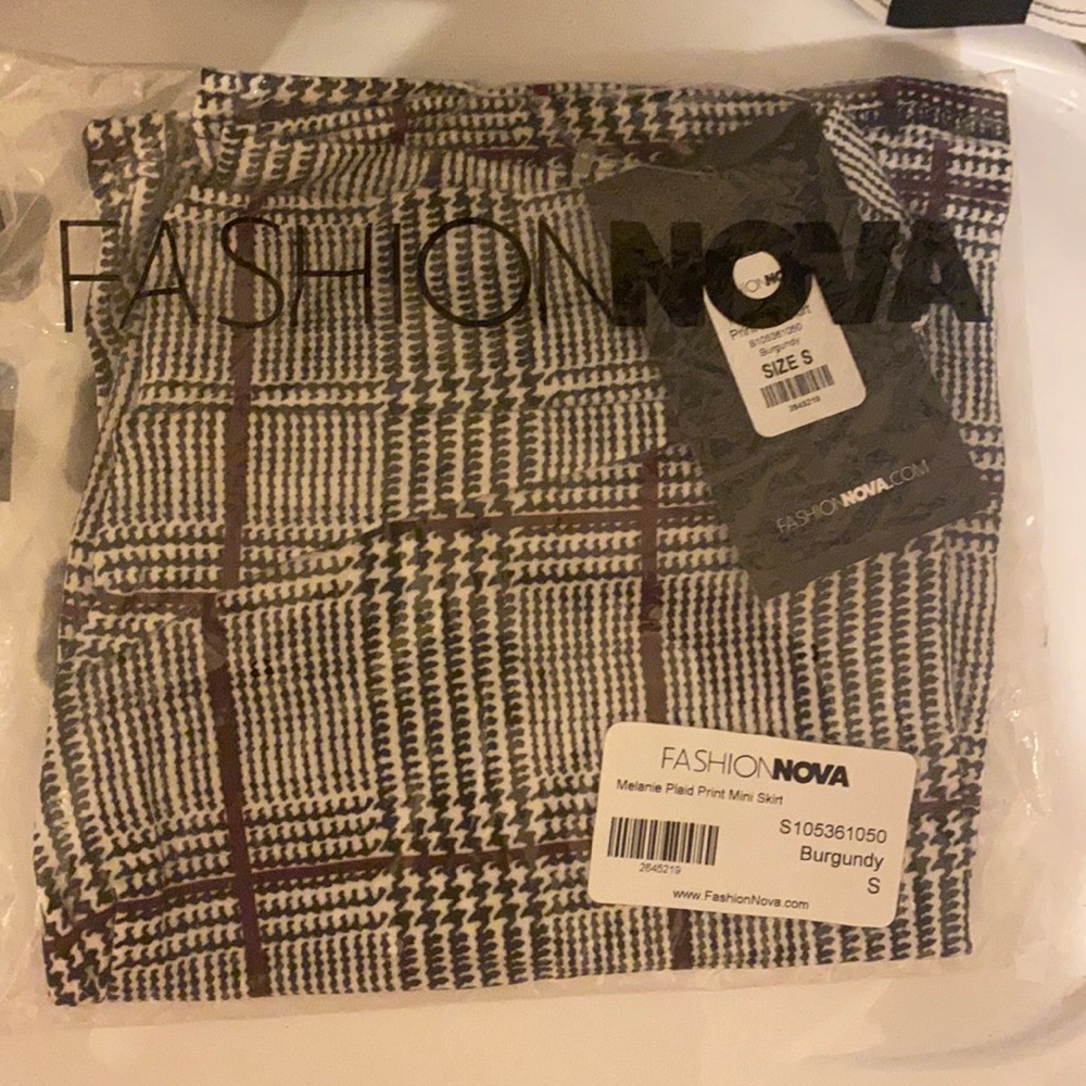 Plaid miniskirt fall colors